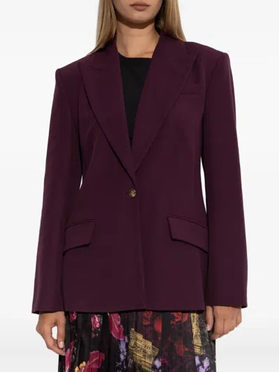 Versace Jeans Couture Button Blazer In Brown