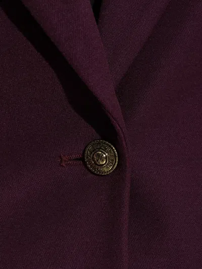 Versace Jeans Couture Button Blazer In Brown