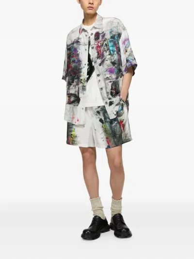 Acne Studios Fluid Printed Bermudas In Multi