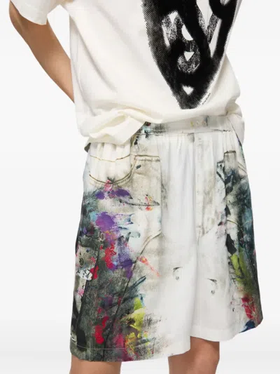 Acne Studios Fluid Printed Bermudas In Multi