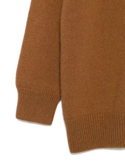 Laneus Crewneck Pullover In Brown