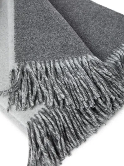 Brunello Cucinelli Fringe-edges Blanket (200cm X 150cm) In Gray