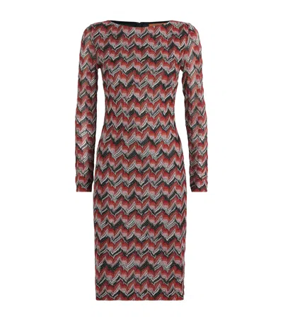 Missoni Midikleid Mit U-boot-ausschnitt In Red