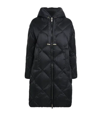 Max Mara Down Jacket In Iridescent Water-repellent Fabric In Black