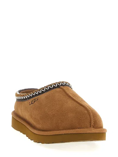 Ugg Soft Suede Slip-on Loafers With Zigzag Stitch Detail In Brown
