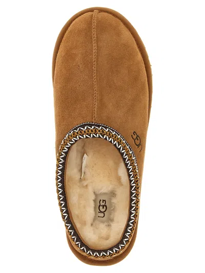 Ugg Soft Suede Slip-on Loafers With Zigzag Stitch Detail In Brown