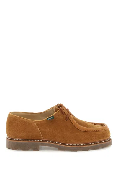 Paraboot Lace-up Shoes With Round Toe And Stitch Detailing In Brown