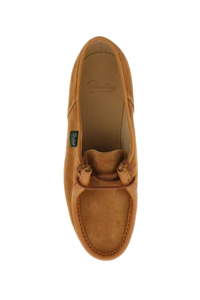 Paraboot Lace-up Shoes With Round Toe And Stitch Detailing In Brown