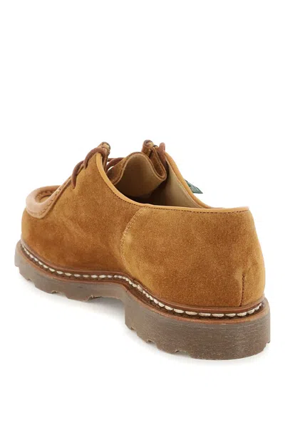 Paraboot Lace-up Shoes With Round Toe And Stitch Detailing In Brown