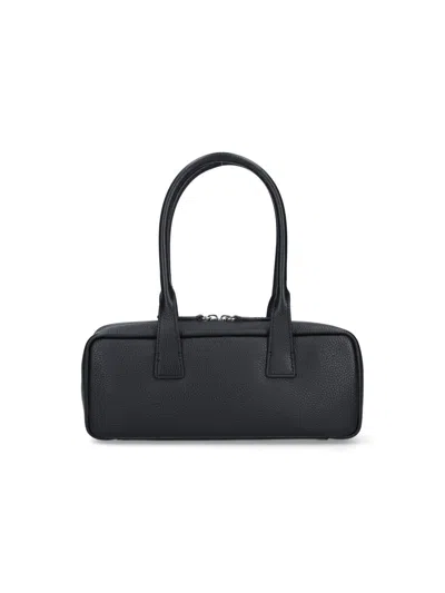 Staud Dude Small Leather Shoulder Bag In Black