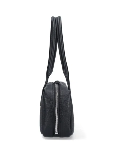 Staud Dude Small Leather Shoulder Bag In Black