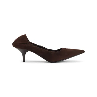Miu Miu Brown Pointed Toe Heels In Brown