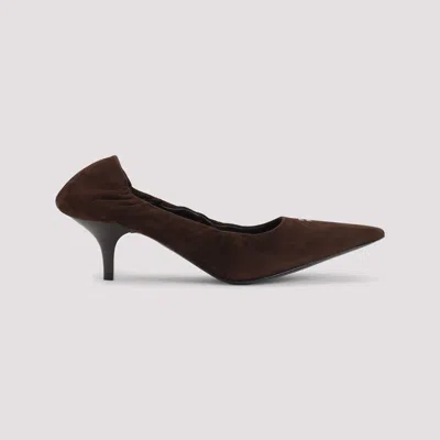 Miu Miu Brown Pointed Toe Heels In Brown