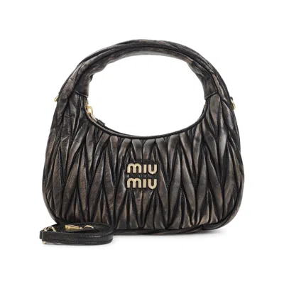 Miu Miu Quilted Top Handle Shoulder Bag With Detachable Strap