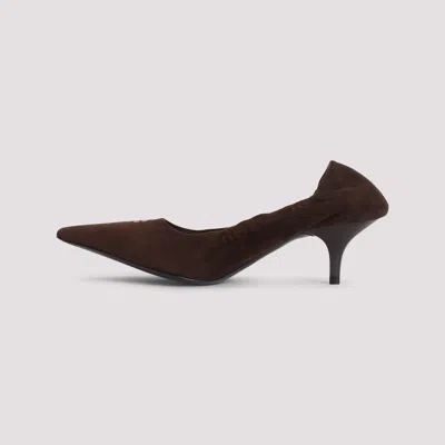 Miu Miu Brown Pointed Toe Heels In Brown