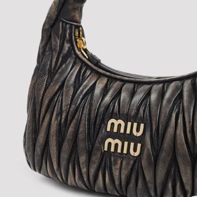 Miu Miu Quilted Top Handle Shoulder Bag With Detachable Strap
