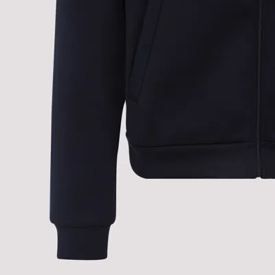 Prada Tech Fabric Sweatshirt With Raglan Sleeves In Blue