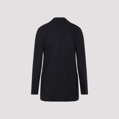 Prada Wool Jacket Notched Collar In Black