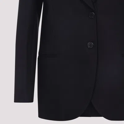 Prada Wool Jacket Notched Collar In Black