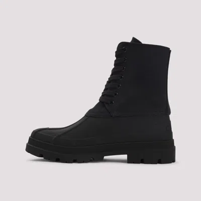 Celine Chic Canvas Ankle Boots With Round Toe And 3cm Heel In Multi