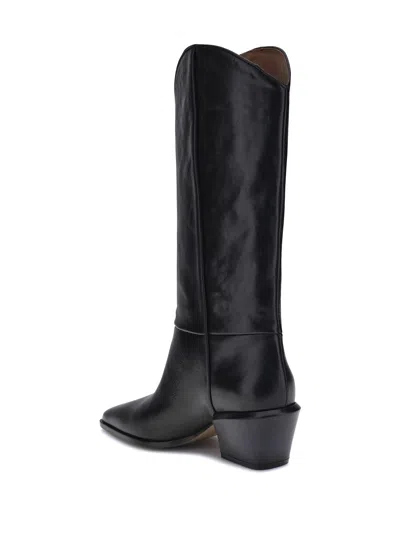 Paris Texas Bettina Leather Pointed Toe Boots 50mm In Black