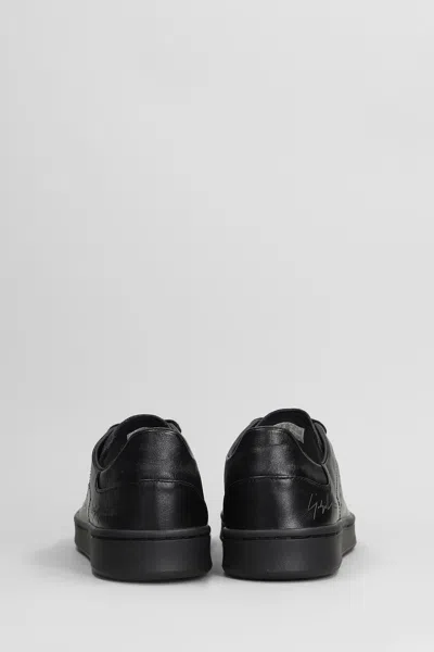 Y-3 Low-top Sneakers With Perforated Detailing And Rubber Sole In Black