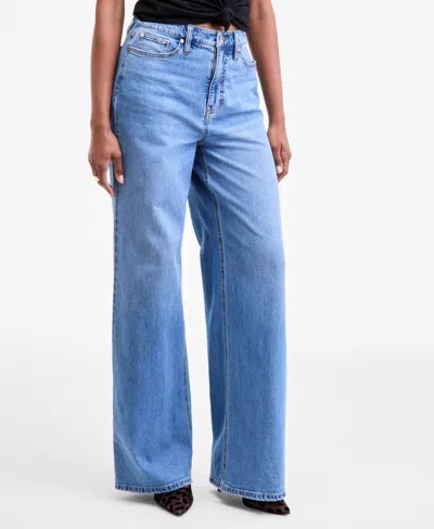On 34th Women's High-rise Wide-leg Jeans, Macy's Exclusive In Blue