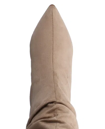 Journee Collection Journee Women's Sonnet Knee High Extra Wide-calf Slouchy Boots In Brown