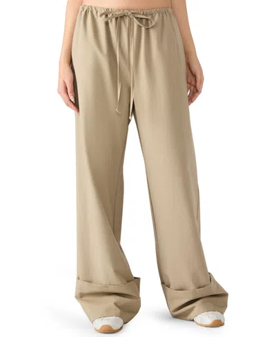 Steve Madden Women's Idra Long Casual Pull-on Pants In Brown