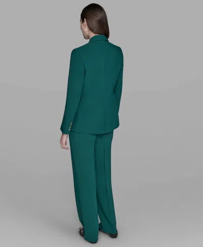 Karl Lagerfeld Women's Single-breasted Peak Lapel Blazer In Green