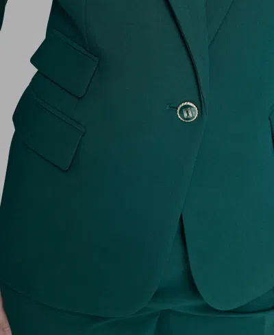 Karl Lagerfeld Women's Single-breasted Peak Lapel Blazer In Green