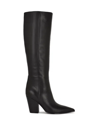 Nine West Adera Pointed Toe Knee High Boot In Black
