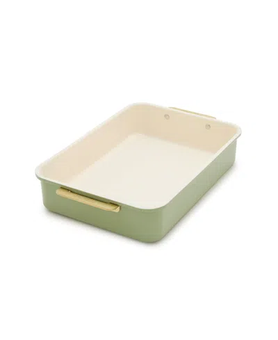 Greenpan Reserve Healthy Ceramic Nonstick Bakeware Rectangular Cake Pan In Green