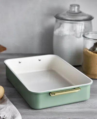 Greenpan Reserve Healthy Ceramic Nonstick Bakeware Rectangular Cake Pan In Green