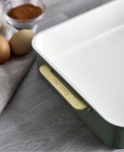 Greenpan Reserve Healthy Ceramic Nonstick Bakeware Rectangular Cake Pan In Green