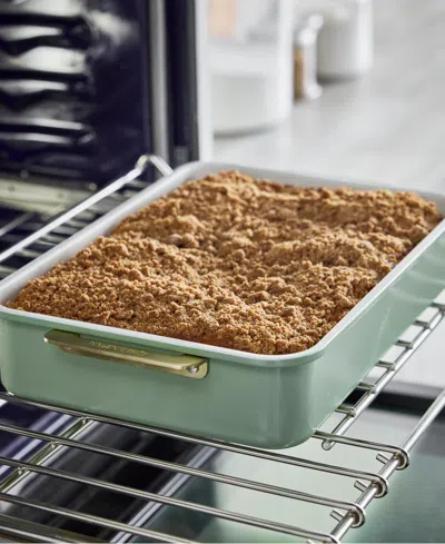 Greenpan Reserve Healthy Ceramic Nonstick Bakeware Rectangular Cake Pan In Green