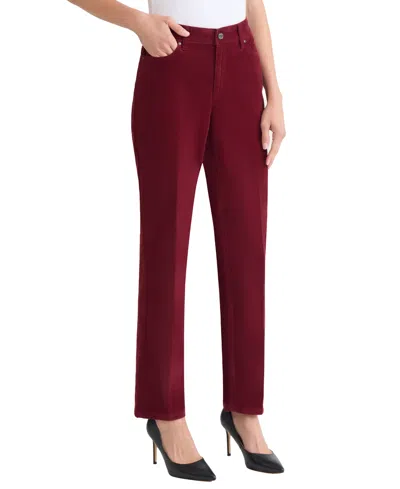 Jones New York Women's Fly Front Lexington Straight Jeans In Red