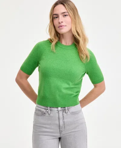 On 34th Women's Saddle Short Sleeve Sweater, Macy's Exclusive In Green