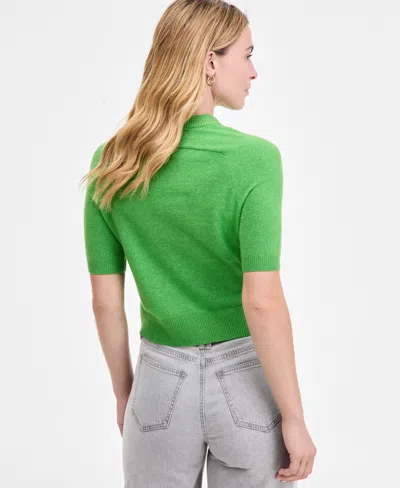 On 34th Women's Saddle Short Sleeve Sweater, Macy's Exclusive In Green