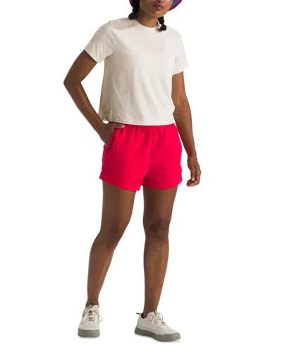 The North Face Sky Short Sleeve Top In White Dune In White