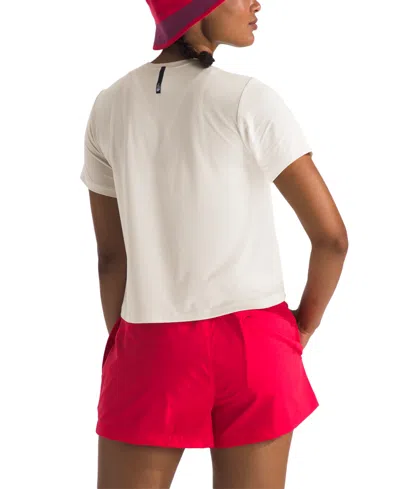 The North Face Sky Short Sleeve Top In White Dune In White