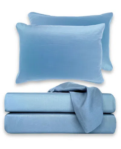 Bedvoyage Luxury Rayon From Bamboo 4-pc. Sheet Set, Queen In Blue