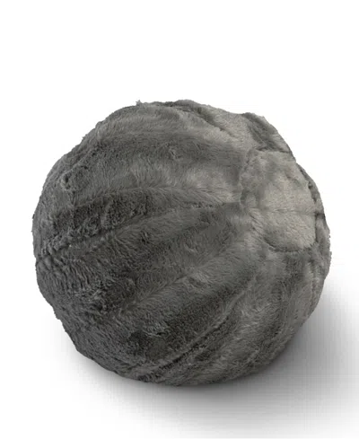 Cheer Collection Ultra Soft Ball Decorative Pillow, 10" X 10" In Gray