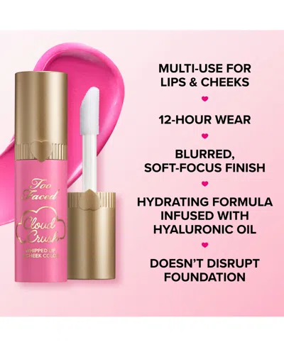 Too Faced Cloud Crush Whipped Lip & Cheek Blush Bed Of Roses 0.15 Oz/4.3 G In Multi