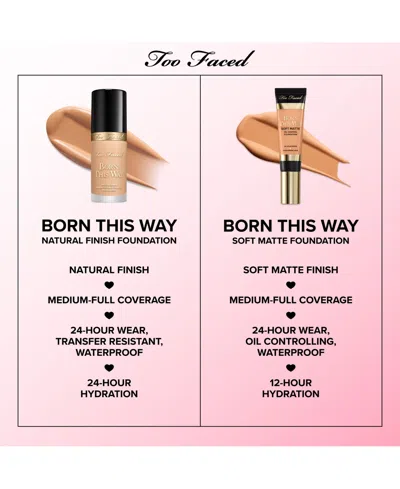 Too Faced Born This Way Undetectable Medium-to-full Coverage Foundation, 1 Oz. In Brown