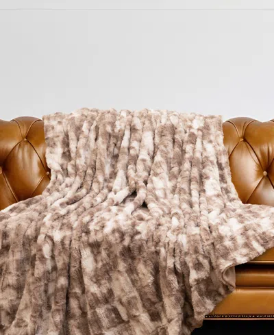 Cheer Collection Luxuriously Soft Faux Fur Design Blanket, 50" X 60" In Multi