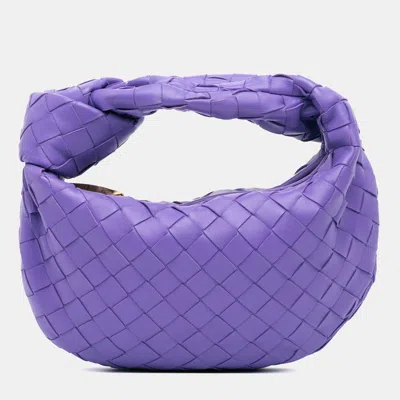Pre-owned Bottega Veneta Purple Mini Nappa Intrecciato Jodie