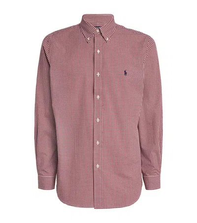 Polo Ralph Lauren Cotton Poplin Custom Fit Shirt In Red