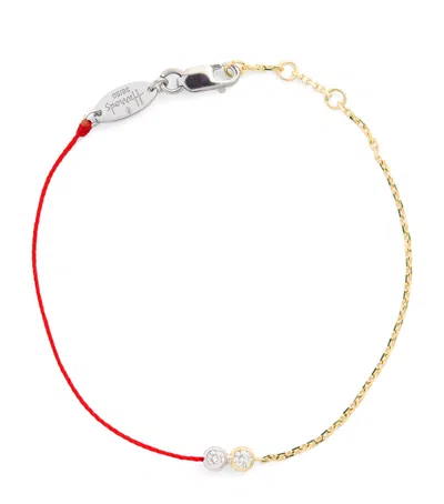 Redline Mixed Gold And Diamond Half-chain Bracelet
