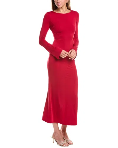 Reveriee Midi Dress In Red